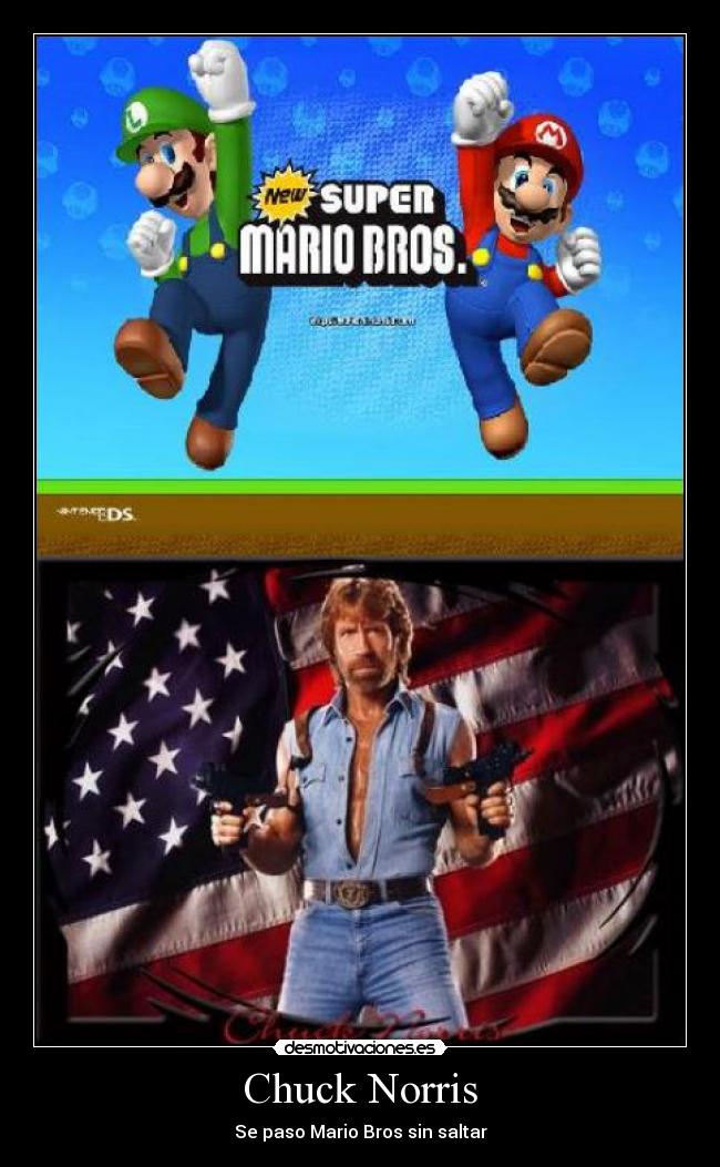 Chuck Norris - Se paso Mario Bros sin saltar