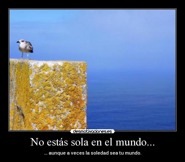 No estás sola en el mundo... - 