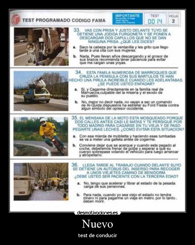 Nuevo - test de conducir
