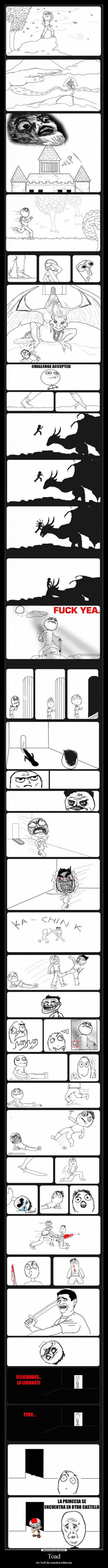 carteles toad-troll-infancia-mario desmotivaciones