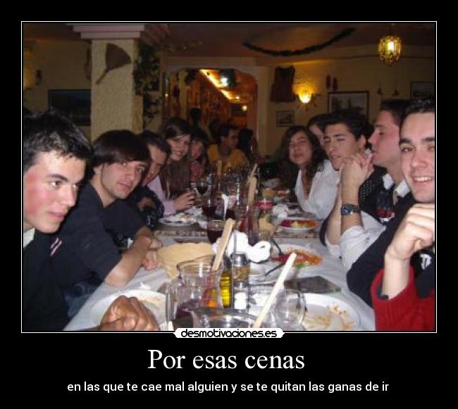 carteles cenas desmotivaciones