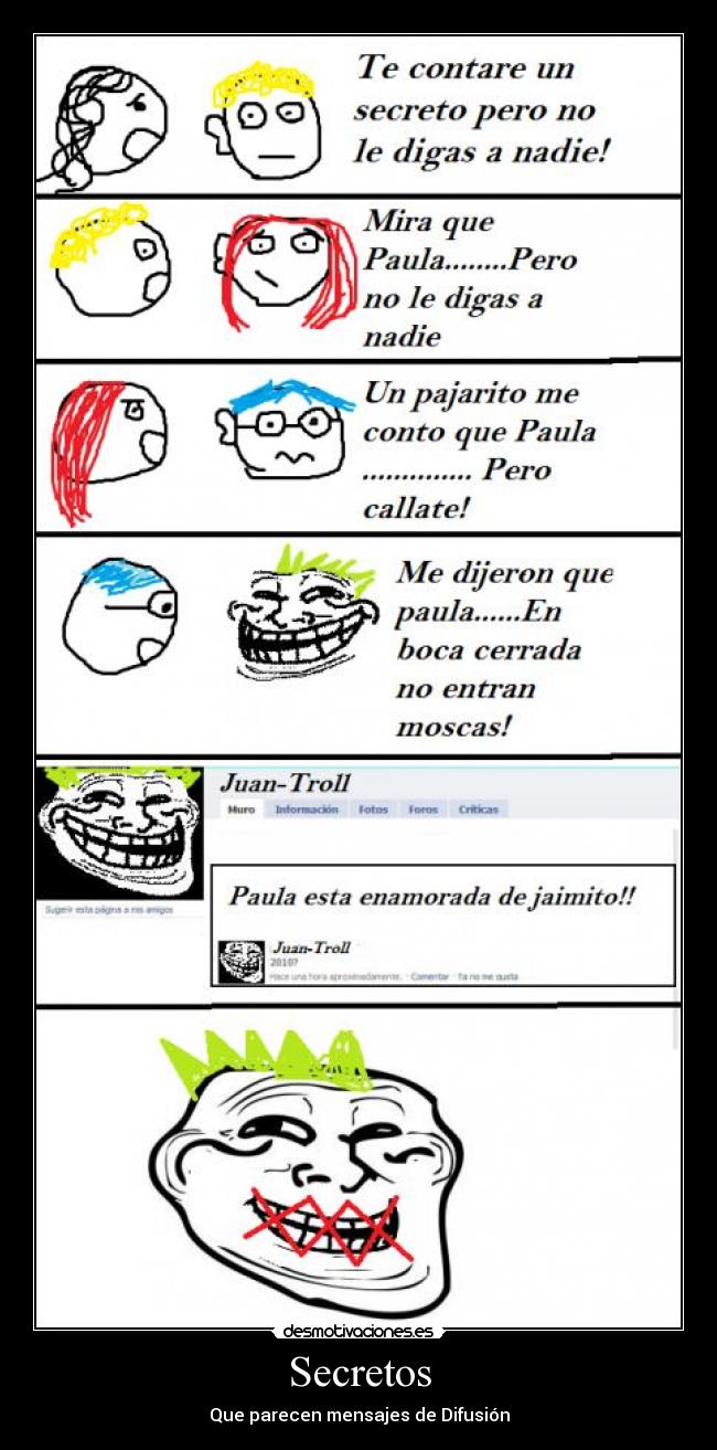 Secretos - Que parecen mensajes de Difusión