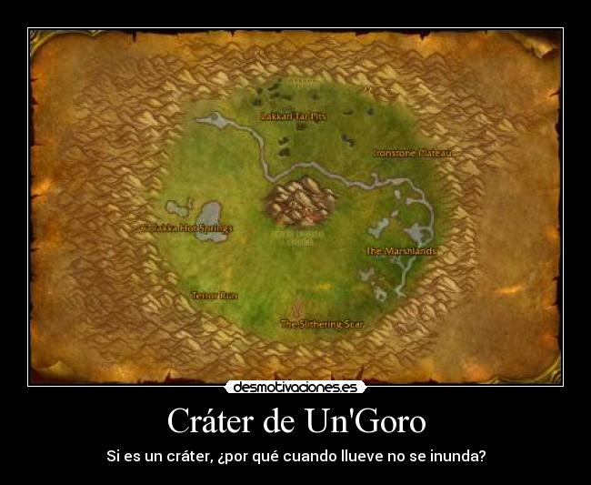 Cráter de UnGoro - Si es un cráter, ¿por qué cuando llueve no se inunda?