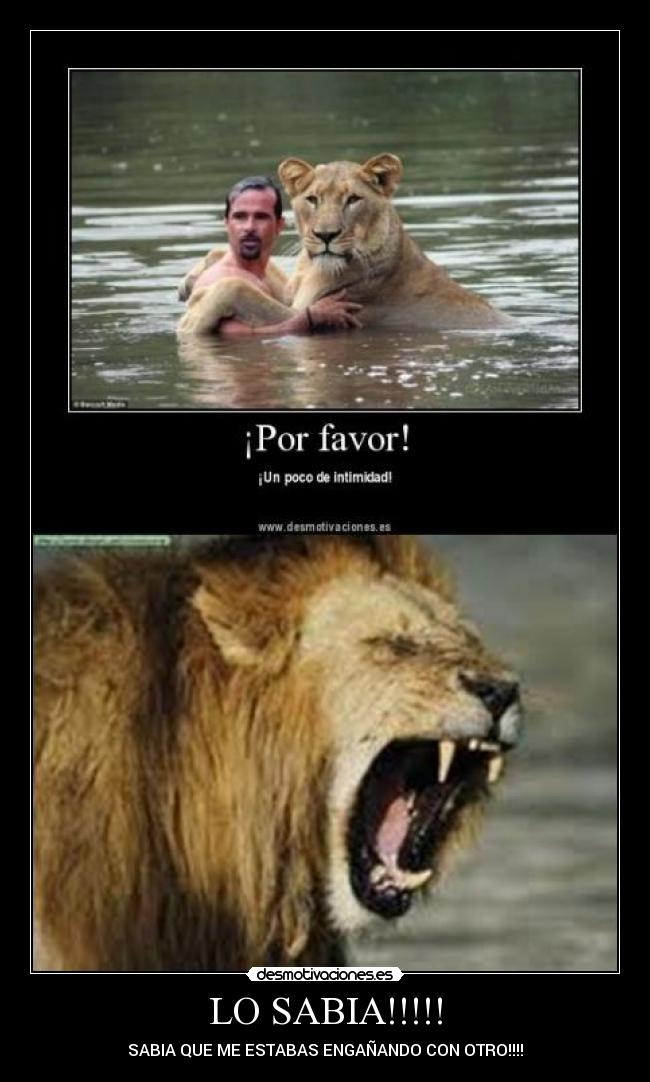 LO SABIA!!!!! - SABIA QUE ME ESTABAS ENGAÑANDO CON OTRO!!!!