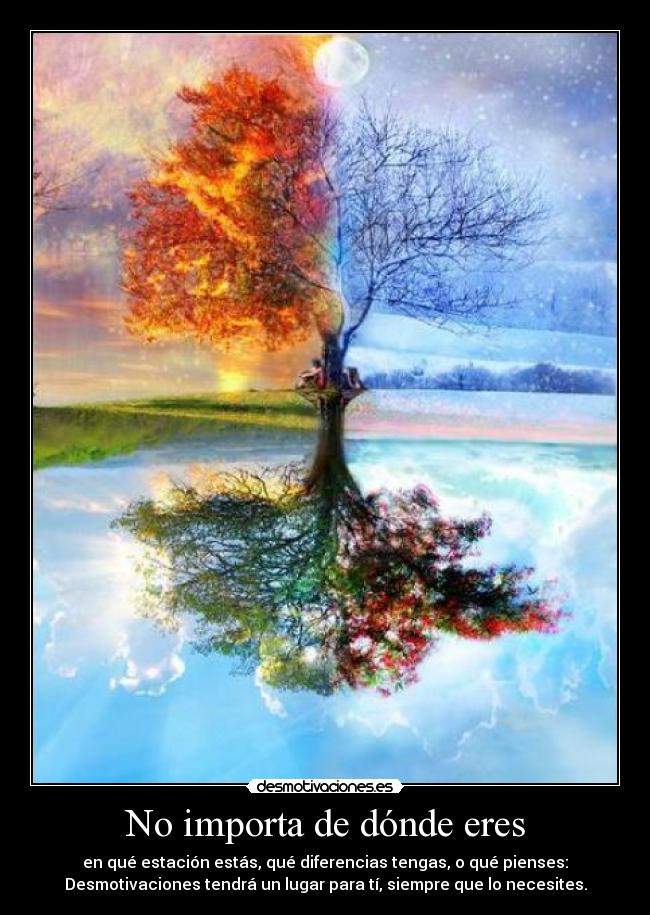 No importa de dónde eres - en qué estación estás, qué diferencias tengas, o qué pienses:
Desmotivaciones tendrá un lugar para tí, siempre que lo necesites.