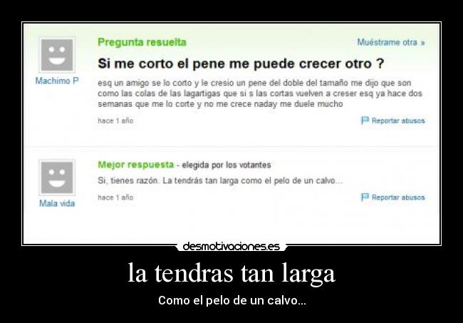 la tendras tan larga -