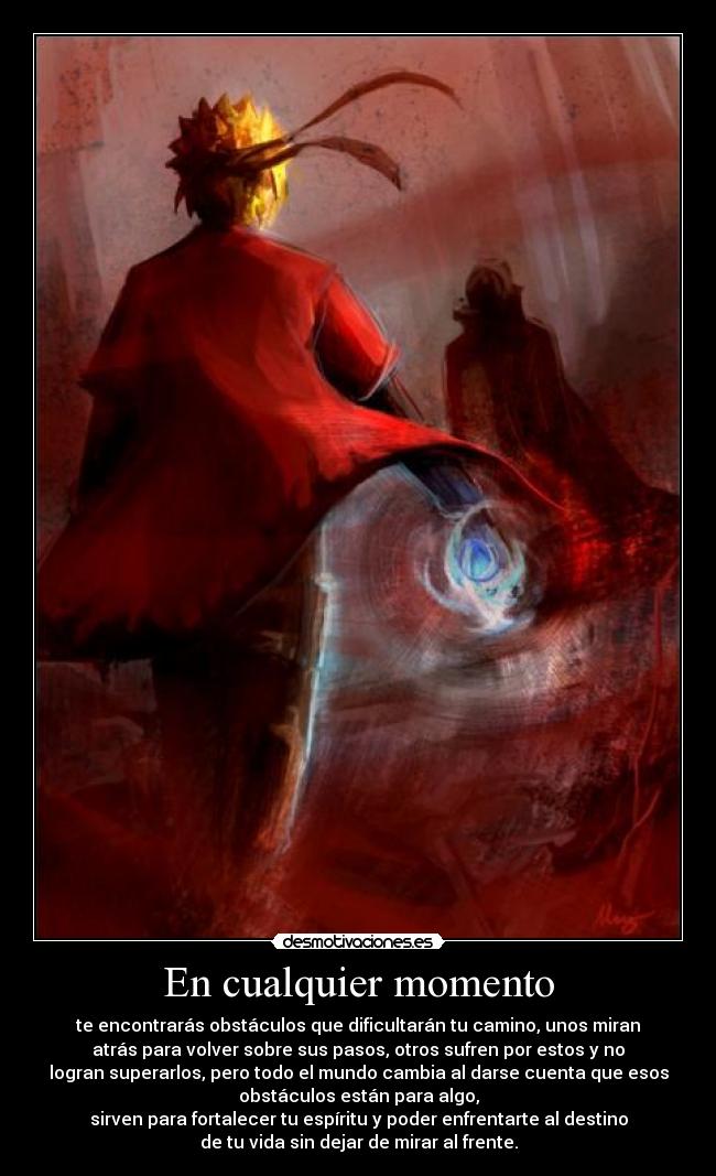 carteles naruto momento obstaculos camino superarlos destino espiritu desmotivaciones