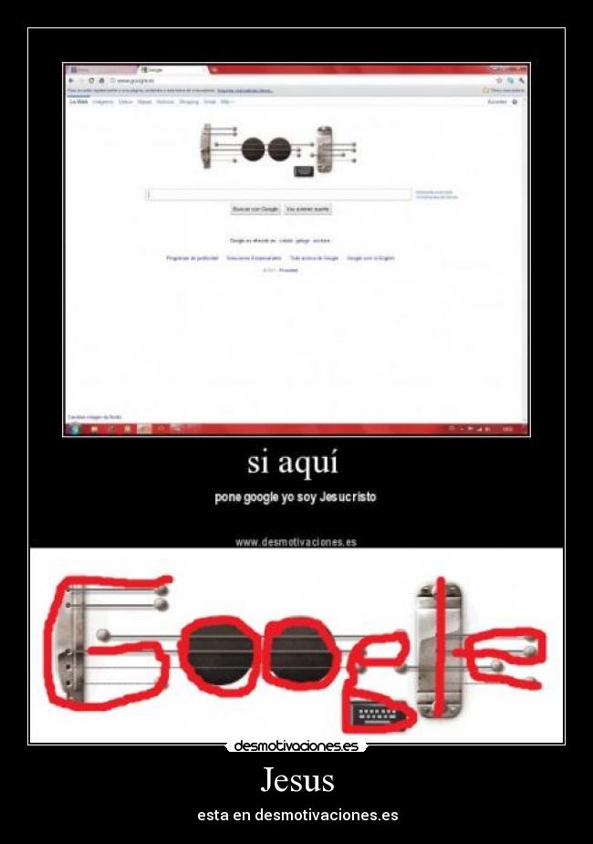 carteles desmotivaciones jesus google logo zas desmotivaciones