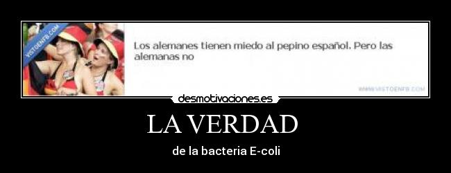 LA VERDAD - de la bacteria E-coli