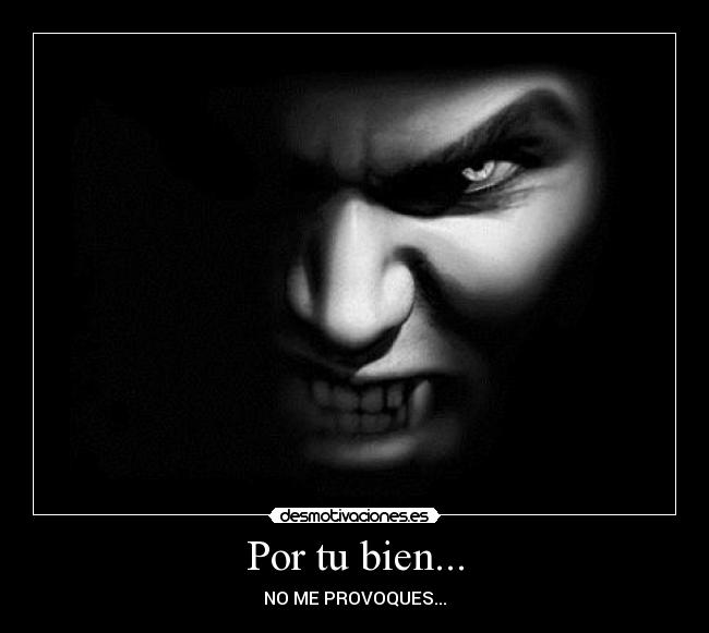 Por tu bien... - NO ME PROVOQUES...