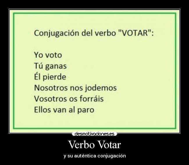 Verbo Votar -
