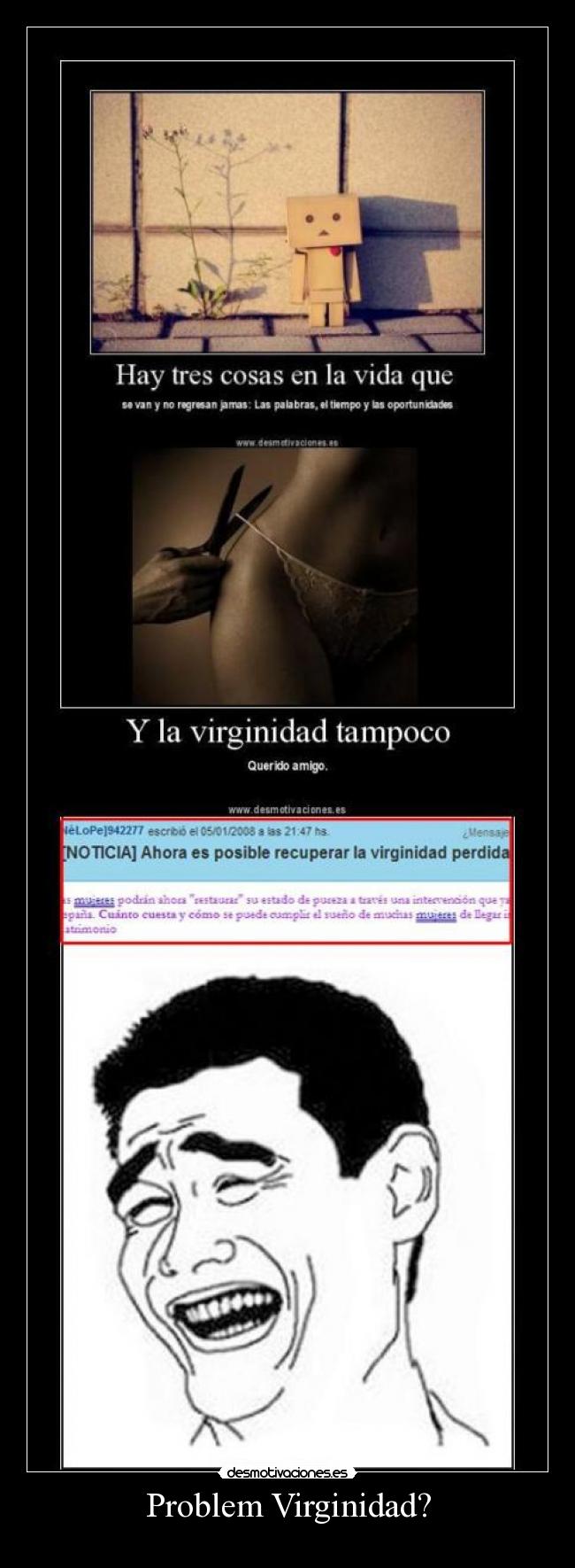 carteles virginity desmotivaciones