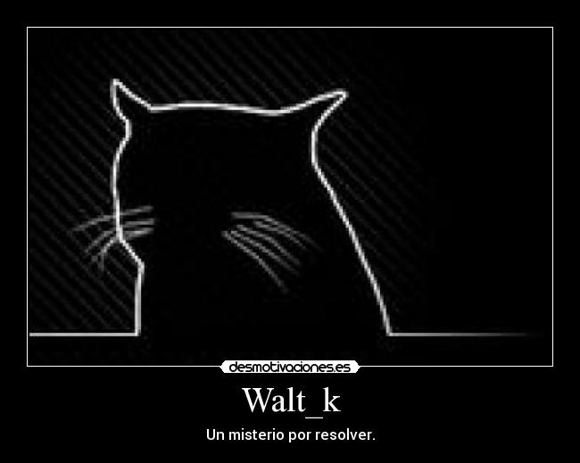 Walt_k - Un misterio por resolver.