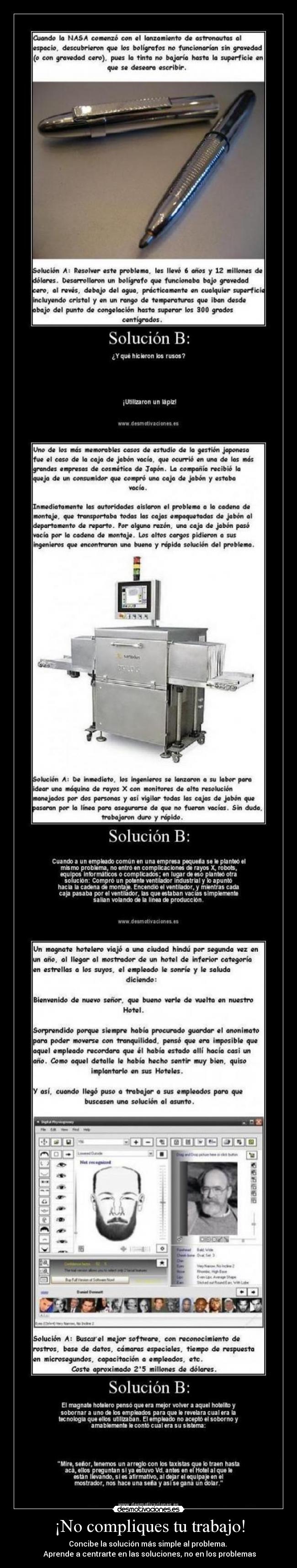 ¡No compliques tu trabajo! - 