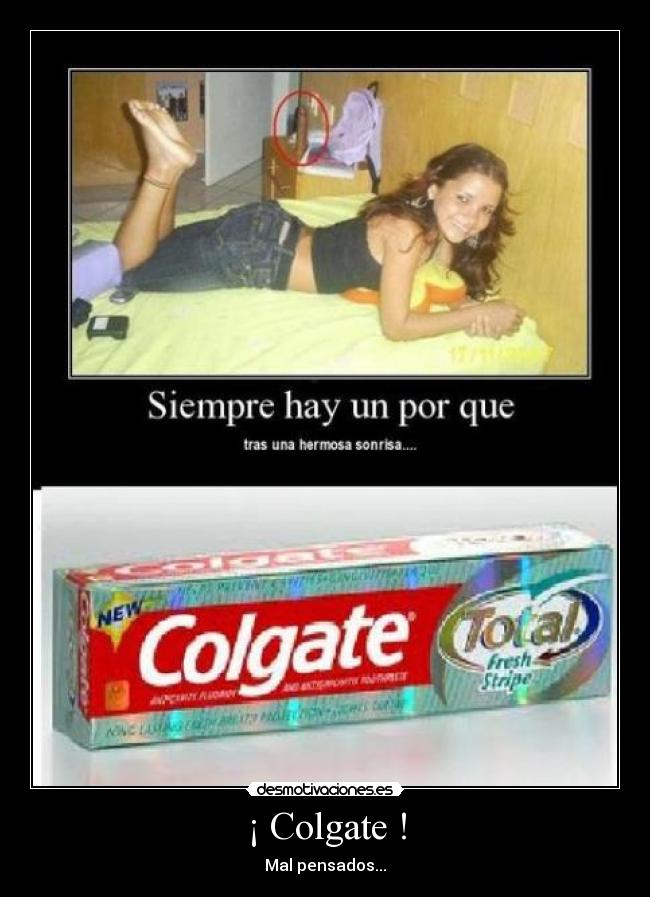 carteles colgate desmotivaciones