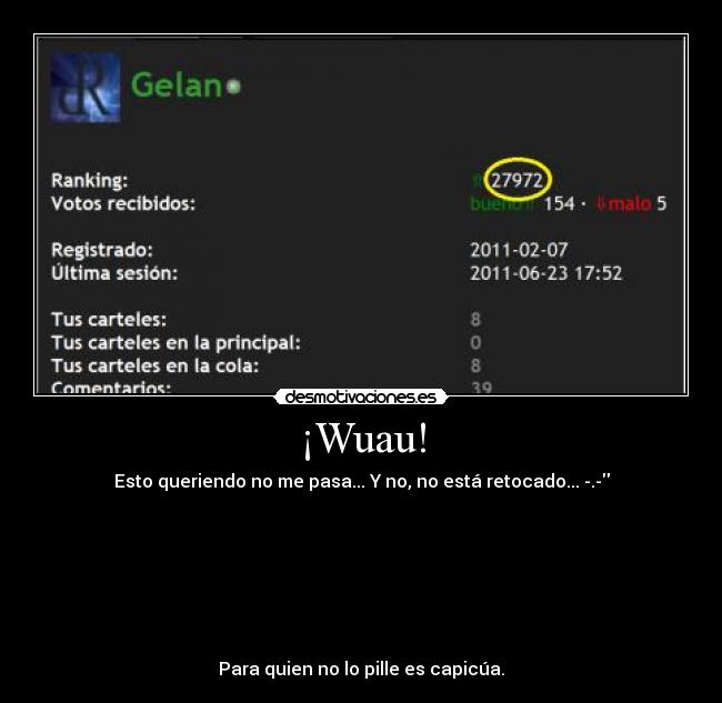 ¡Wuau! - Esto queriendo no me pasa... Y no, no está retocado... -.-







Para quien no lo pille es capicúa.