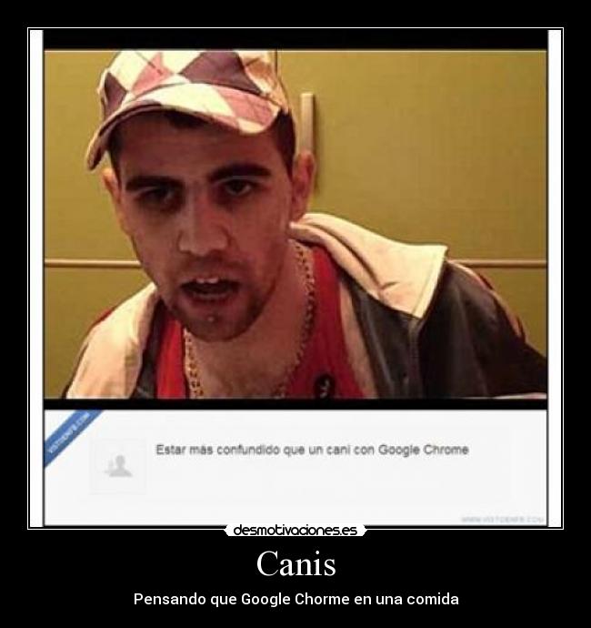 Canis - Pensando que Google Chorme en una comida