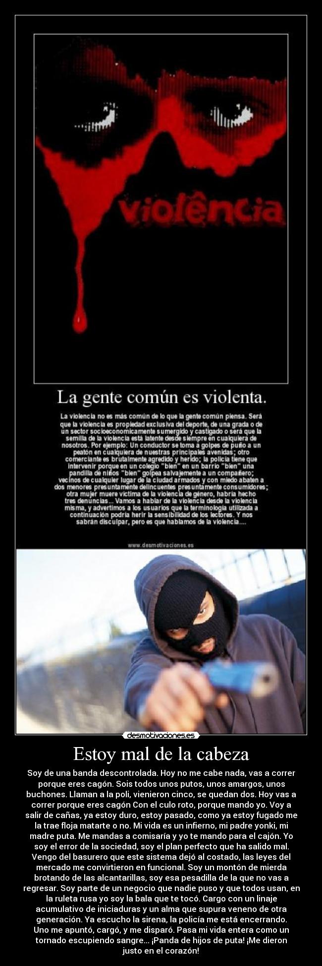 Estoy mal de la cabeza - 