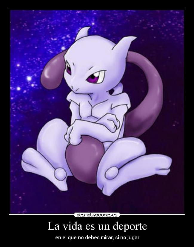 carteles vida mewtwo borja mew doble two clon desmotivaciones