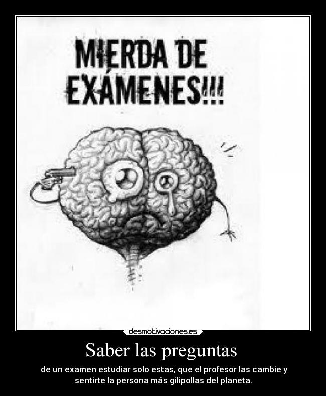 Saber las preguntas -