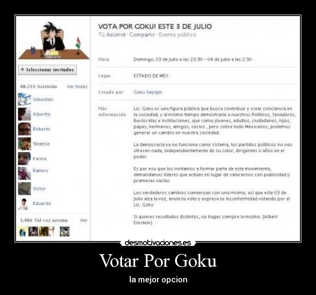 Votar Por Goku - 