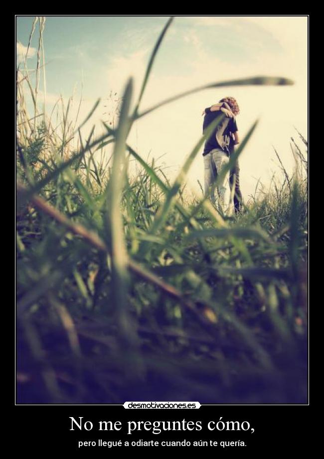 No me preguntes cómo, -