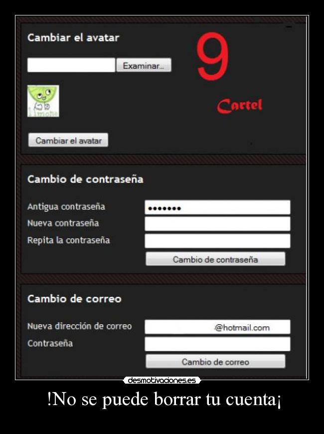 !No se puede borrar tu cuenta¡ - 