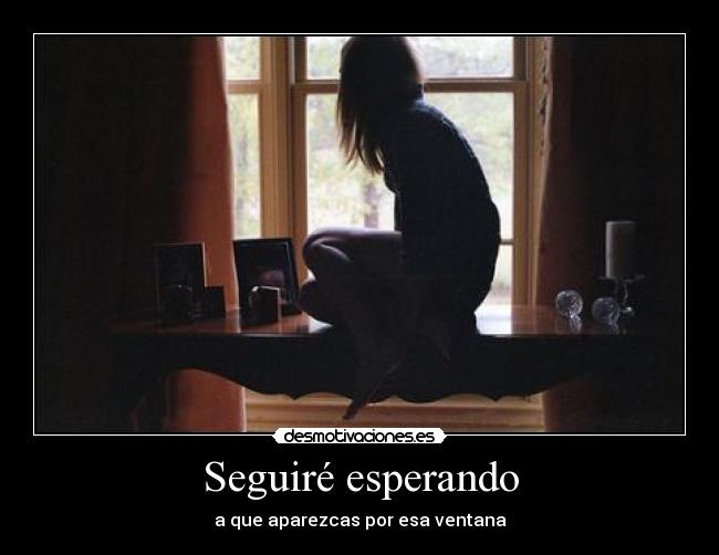 Seguiré esperando - a que aparezcas por esa ventana