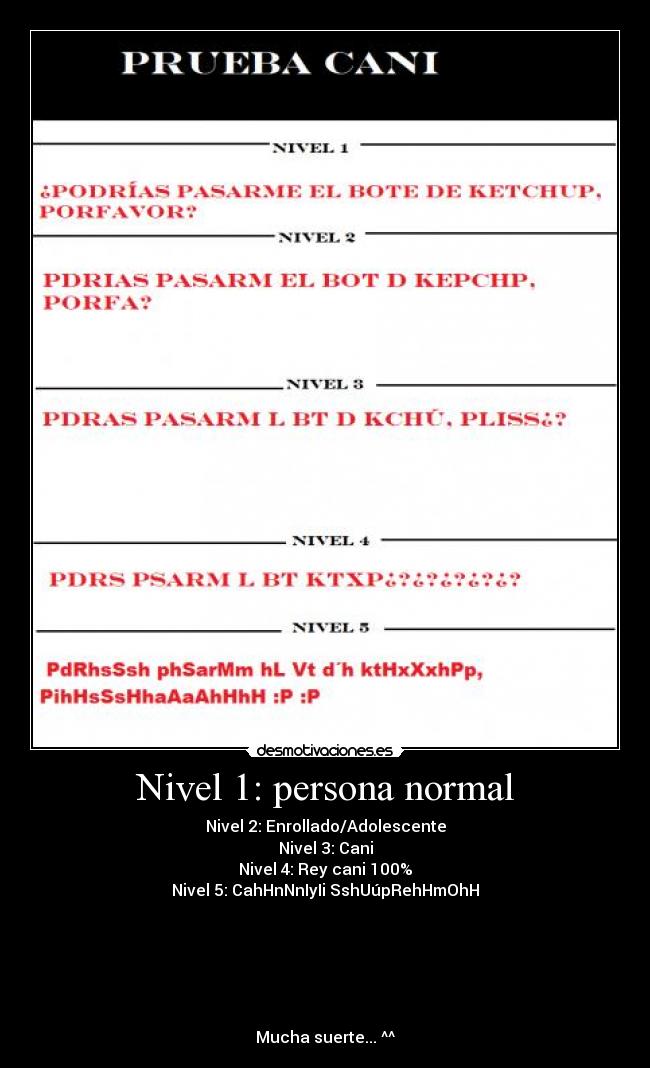 Nivel 1: persona normal -