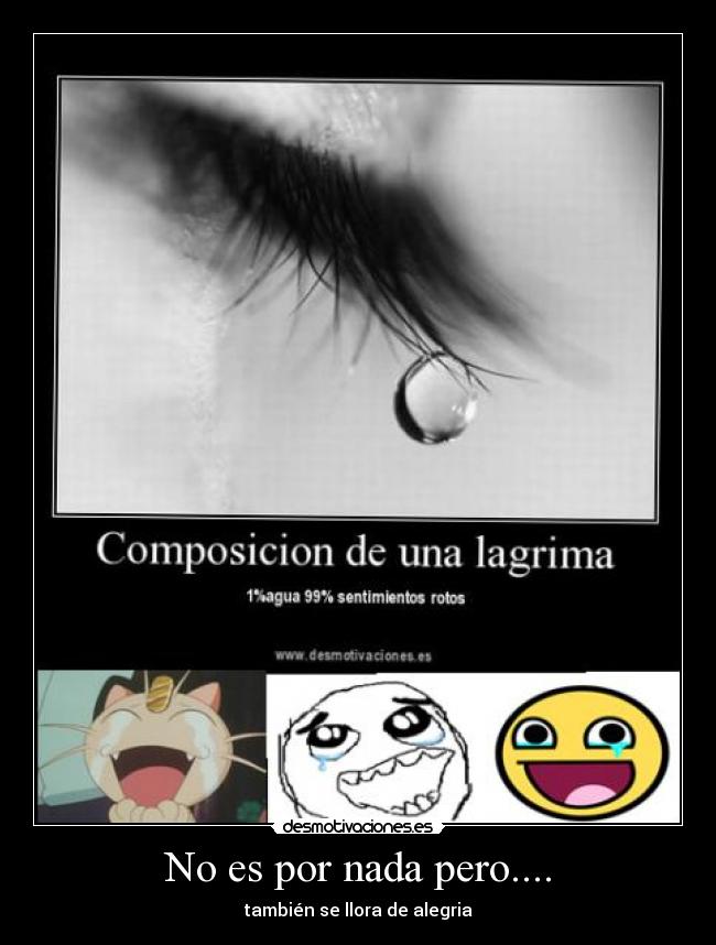 No es por nada pero.... - también se llora de alegria