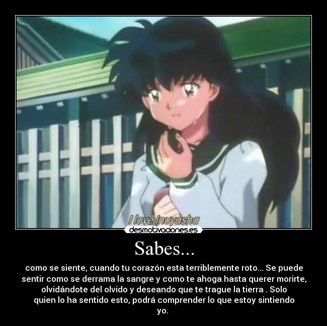 Sabes... -