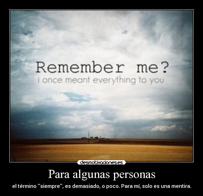 Para algunas personas - 