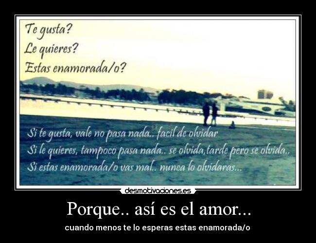 Porque.. así es el amor... -