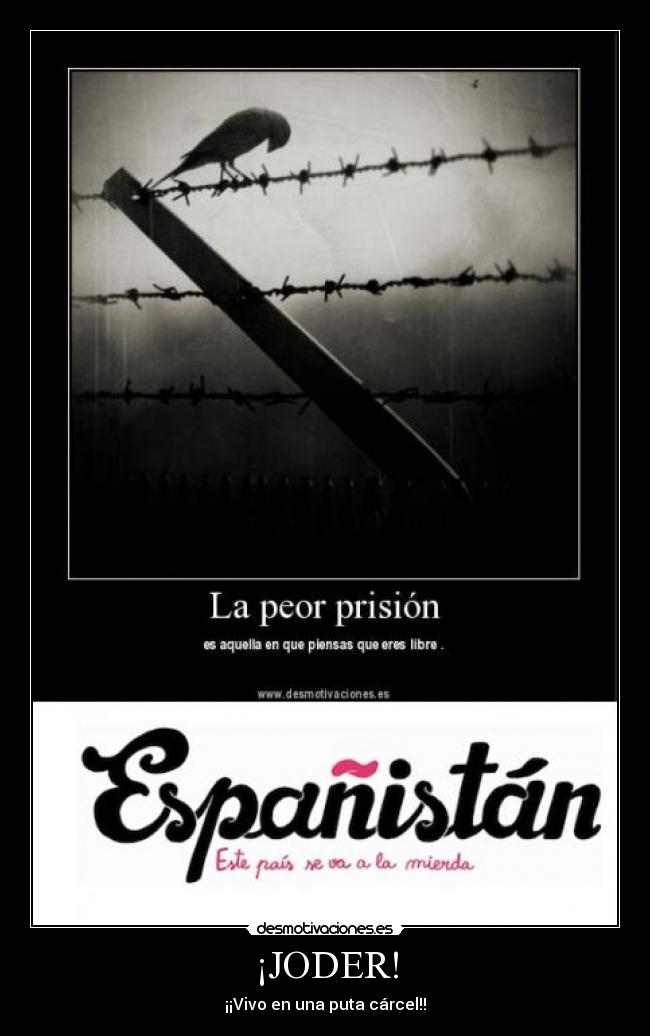 ¡JODER! - ¡¡Vivo en una puta cárcel!!