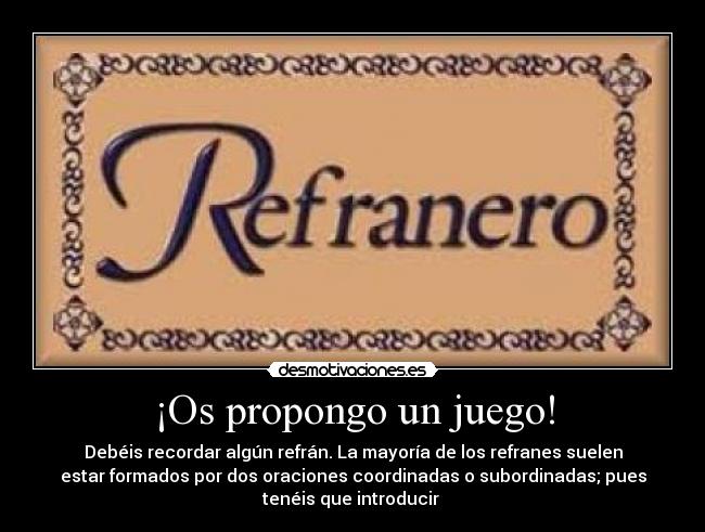 ¡Os propongo un juego! - 