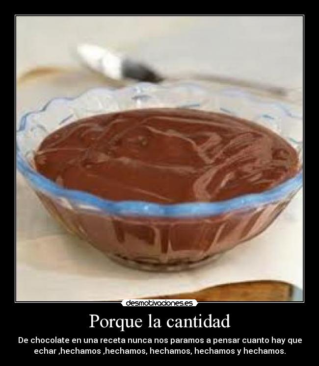 Porque la cantidad -