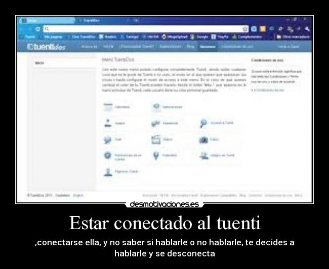 Estar conectado al tuenti -