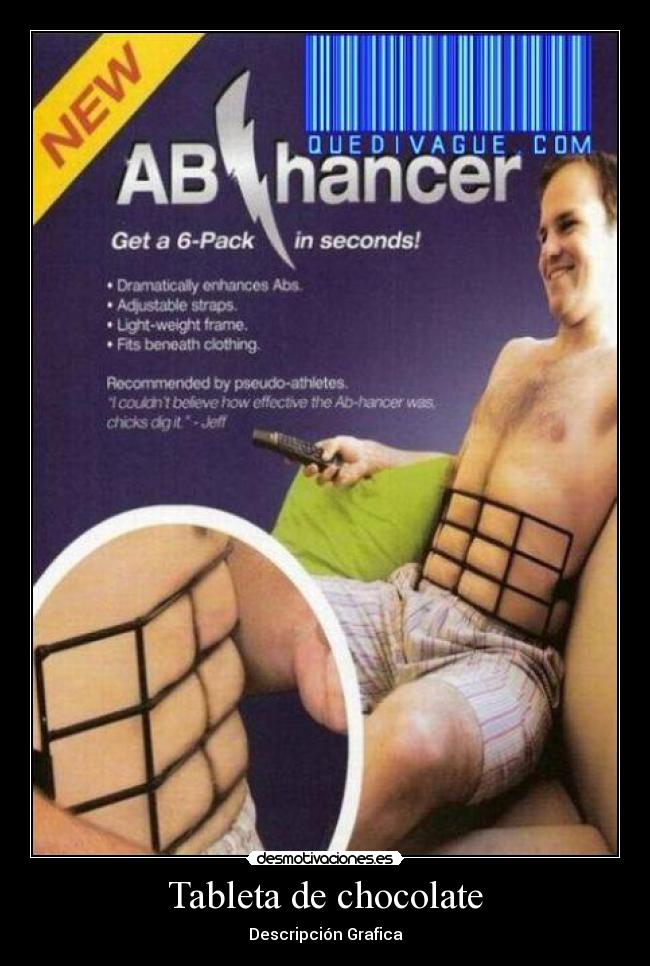 Tableta de chocolate - Descripción Grafica