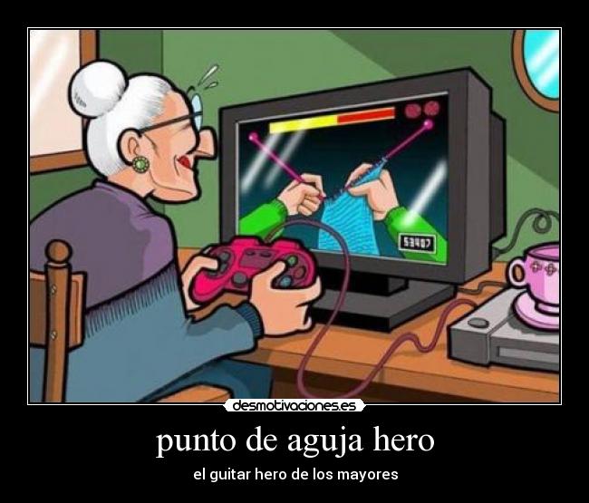 punto de aguja hero - el guitar hero de los mayores