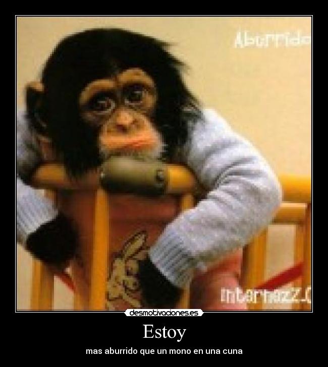 Estoy - mas aburrido que un mono en una cuna