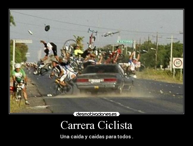 carteles ciclistas ostias desmotivaciones