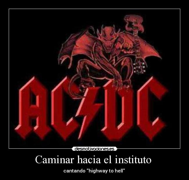 Caminar hacia el instituto -