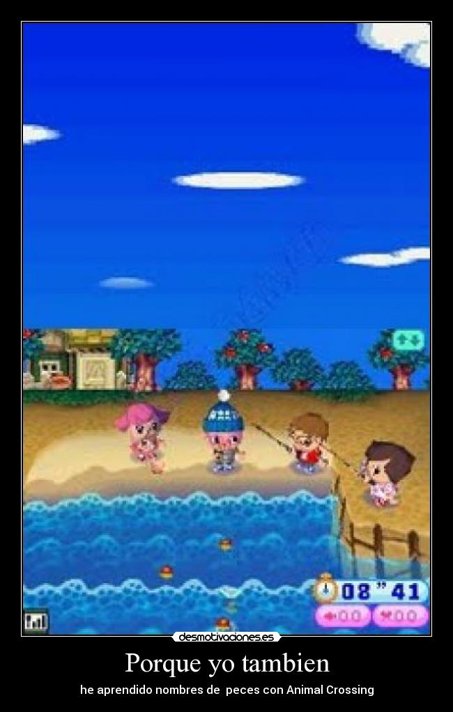 Porque yo tambien - he aprendido nombres de peces con Animal Crossing
