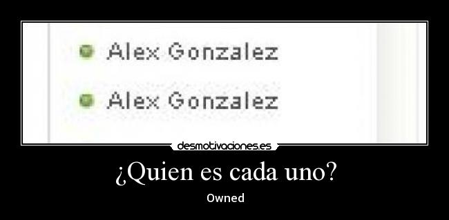 ¿Quien es cada uno? - 