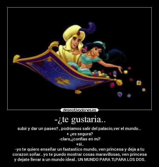 carteles aladin mundo ideal desmotivaciones