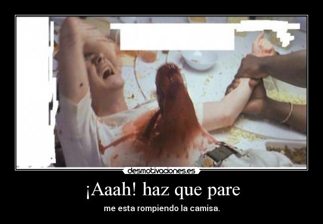 ¡Aaah! haz que pare -