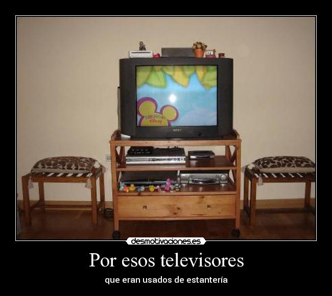 Por esos televisores - que eran usados de estantería