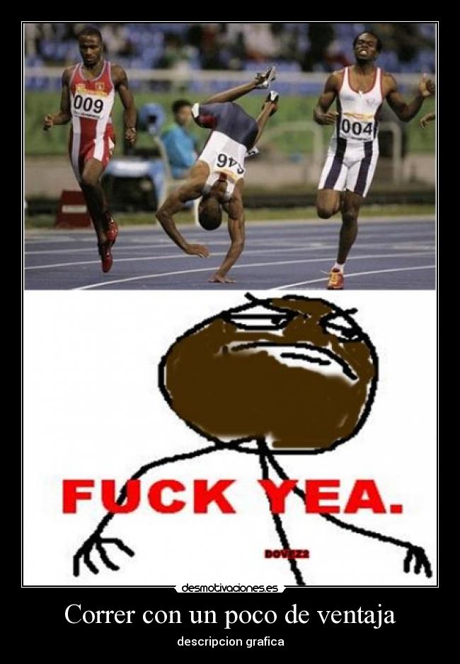 Correr con un poco de ventaja - descripcion grafica