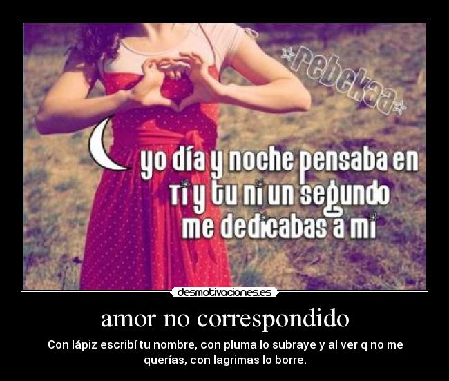 amor no correspondido -