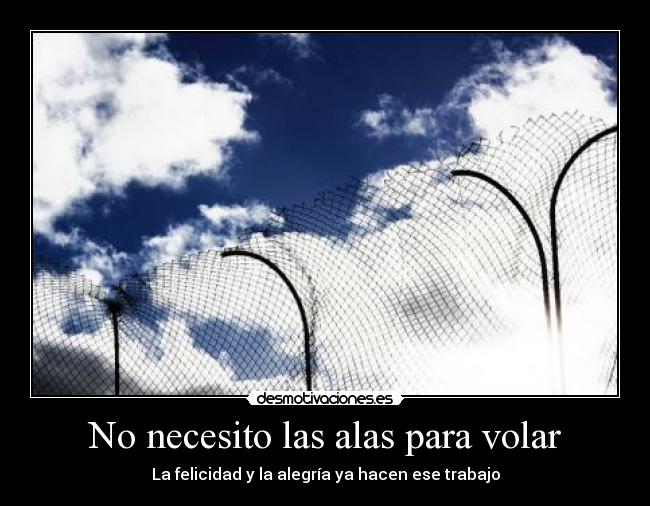 No necesito las alas para volar - 